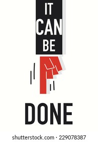 Word IT CAN BE DONE 
