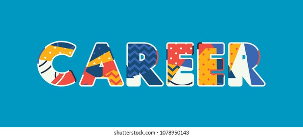 word-career-concept-written-colorful-abstract-stock-vector-royalty