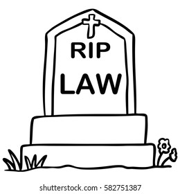 word cartoon grave law