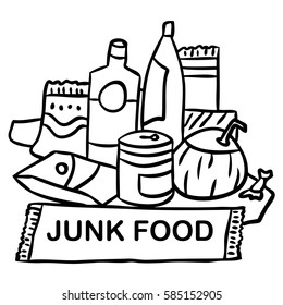 word cartoon snack