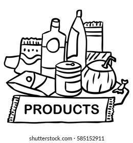 word cartoon snack