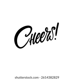 Word celebration Cheers typography design, ideal for a variety of celebrations and joyous festivities