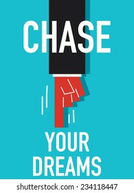 Word CHASE YOUR DREAM