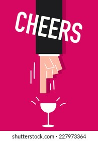 Word CHEERS vector illustration