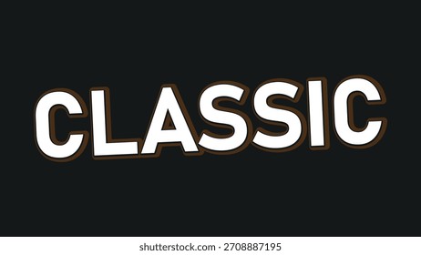 The word classic presented in stylized white lettering design
