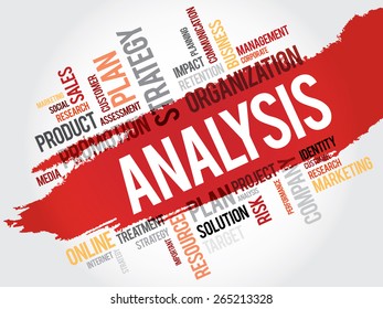 Word Cloud with Analysis related tags, business concept