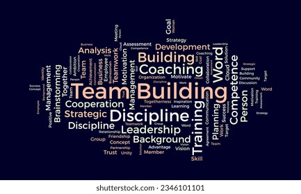 Word cloud background concept for Team building. Motivation coaching management with business assessment. vector illustration. - Powered by Shutterstock - Get 15% off with code: PIKWIZARD15