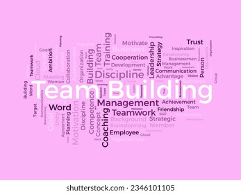 Word cloud background concept for Team building. Motivation coaching management with business assessment. vector illustration. - Powered by Shutterstock - Get 15% off with code: PIKWIZARD15