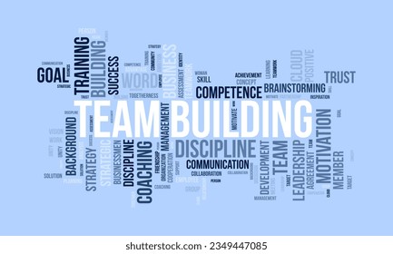 Word cloud background concept for Team building. Motivation coaching management with business assessment. vector illustration. - Powered by Shutterstock - Get 15% off with code: PIKWIZARD15