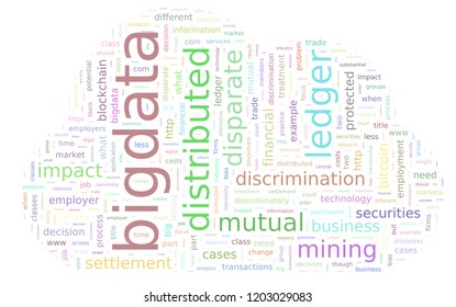 Word Cloud Big Data as Vector Graphic