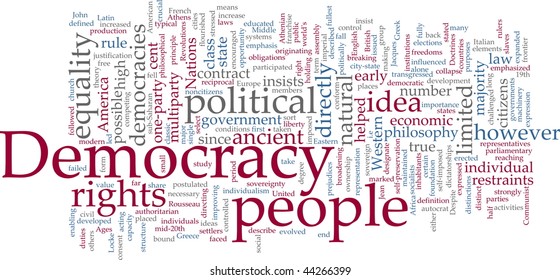 Word Cloud Concept Illustration Democracy Political Stock Illustration ...