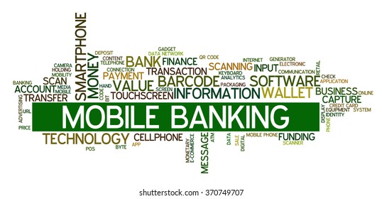 Word cloud concept with words related to mobile and digital payment, online payment, online fraud, e-commerce and m-commerce, digital wallet and related digital services