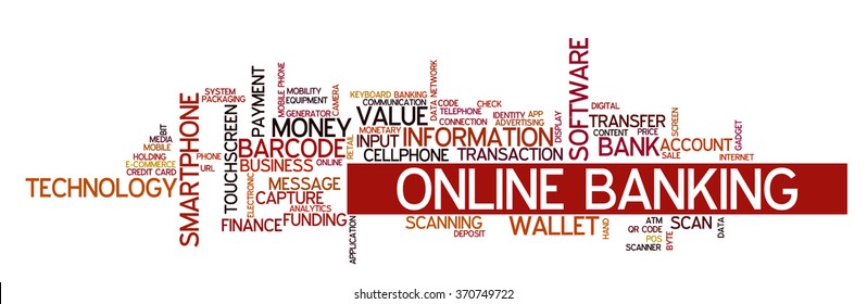 Word cloud concept with words related to mobile and digital payment, online payment, online fraud, e-commerce and m-commerce, digital wallet and related digital services
