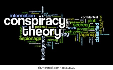 Word Cloud Containing Words Related Conspiracy Stock Vector (Royalty ...