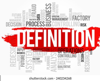 Word cloud of DEFINITION related items, vector background