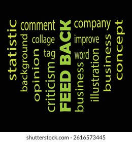   Word Cloud with Feedback background design.
