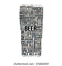 Word Cloud glass of Beer