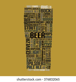Word Cloud glass of Beer
