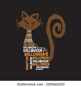 word cloud Halloween t shirt design