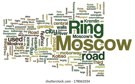 Word cloud of Moscow on white