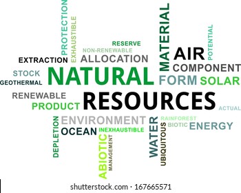 Word Cloud Natural Resources Related Items Stock Vector (Royalty Free ...