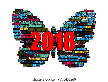 Word Cloud New Year 2018