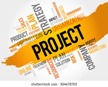 Word Cloud with Project related tags, business concept
