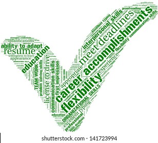 Word cloud with qualification terms