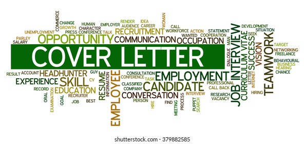 Word cloud related to job interview, employment, headhunting and recruitment
