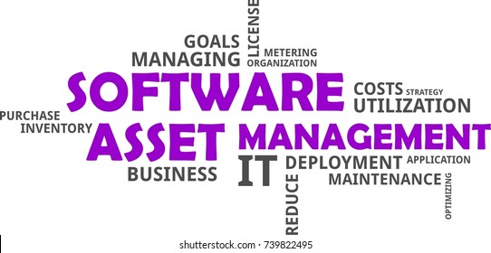 A Word Cloud Of Software Asset Management Related Items