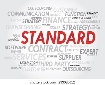 Word Cloud Standard Related Items Presentation Stock Vector (Royalty ...