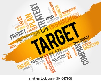 Word Cloud with Target related tags, business concept