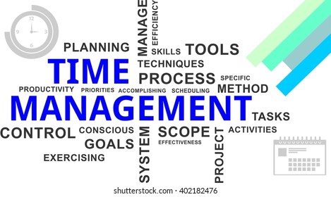 Word Cloud Time Management Related Items Stock Vector (Royalty Free ...