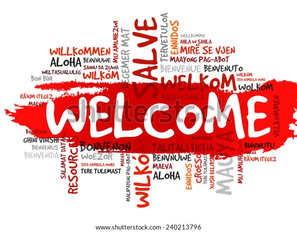 Word Cloud Welcome Different Languages Vector Stock Vector (Royalty ...