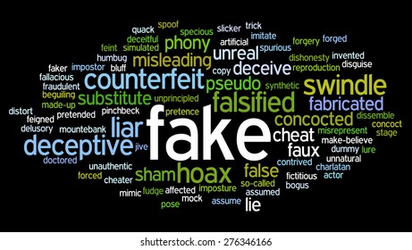 Word Cloud Words Related Deception Dishonesty Stock Vector (Royalty ...