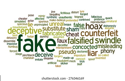 Word Cloud Words Related Deception Dishonesty Stock Vector (royalty 