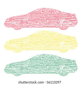 Word collage - cars