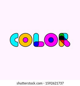 Word Color Vector Graphic Design Stock Vector (Royalty Free) 1592621737 ...