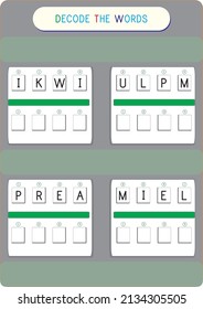 Word completion from mixed letters