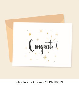 The word congrats typography vector