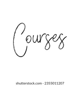 Cursos de palabras, ilustración de diseño vectorial
