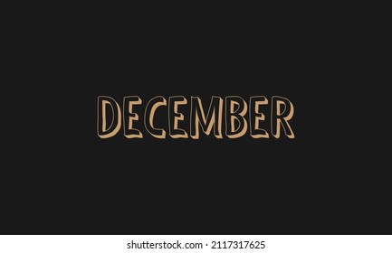 Word DECEMBER in letters - Initial vector design - Premium Icon, Logo vector