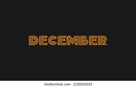 Word DECEMBER in letters - Initial vector design - Premium Icon, Logo vector