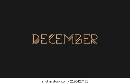 Word DECEMBER in letters - Initial vector design - Premium Icon, Logo vector