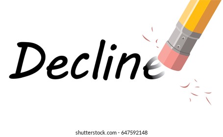 word decline erased