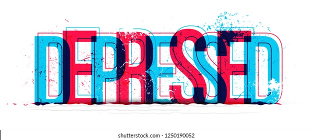 word-depressed-isolated-on-white-background-stock-vector-royalty-free