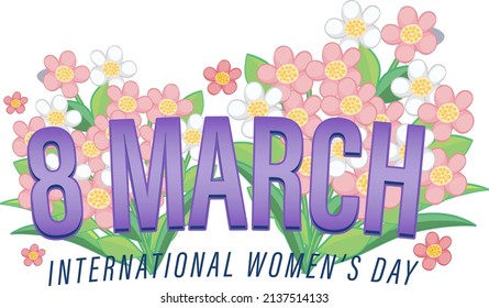 Word design for hello March illustration