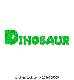 word dinosaur from dinosaur silhouettes, vector illustration