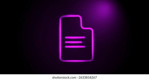 Word document Technology Concept with document symbol against a Futuristic, purple Digital Grid background. Network Tech Wallpaper. 3D Render  
