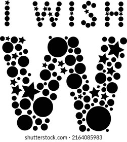 word Dotted Bubble Letter Logo Design. Dots Lettering Vector Illustration